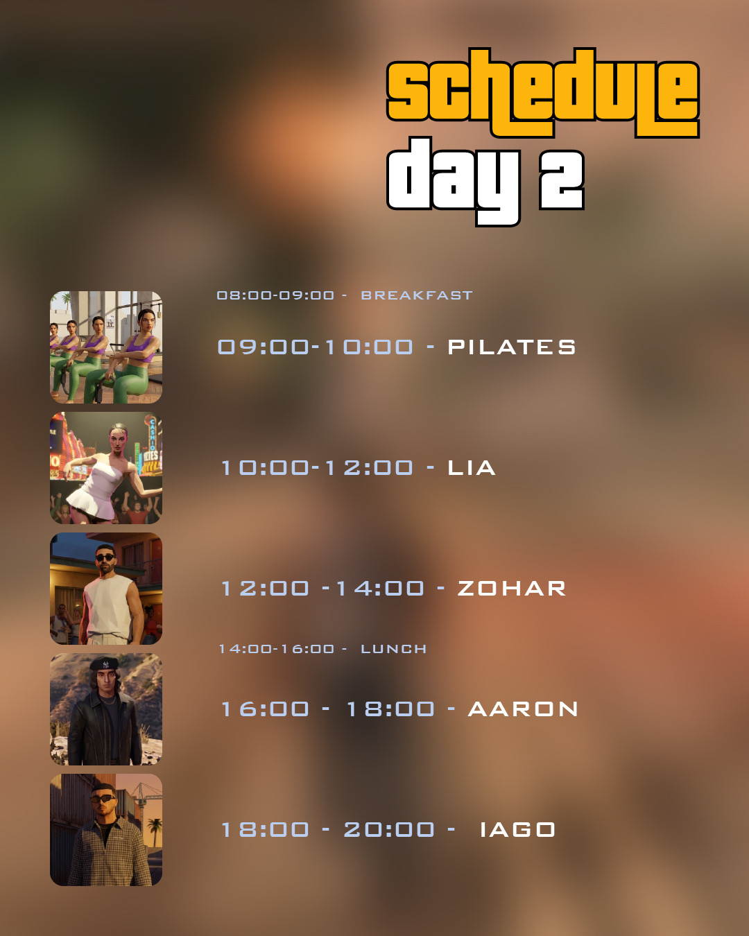 Schedule Day 2